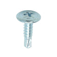 4.2 x 16 (No.8x5/8") Wafer Head No2. Phillips Steel Self Drill Screws, Bright Zinc Plated