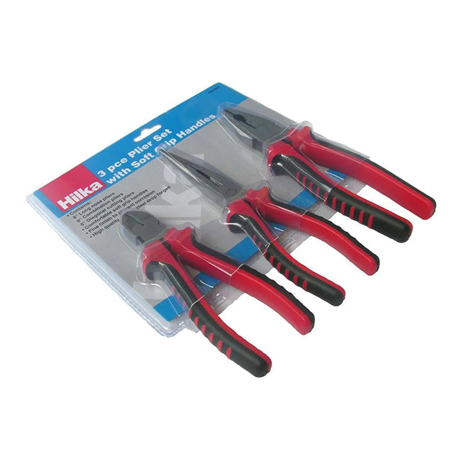 Hilka Plier Set (Sidecut, Long Nose & Combination) 26303003
