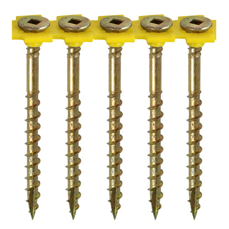 TIMco 4.2 x 55 Universal Flooring/Wood Collated Screws, Square drive No.2 Pack of 1000 00055COLLF