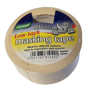 50mm x 50 Metre Low Tack Masking Tape