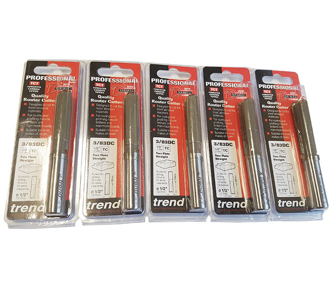 Trend T7 1/2" 2100W Variable Speed Router 240V with Free 5 Piece 1/2" TCT Cutters
