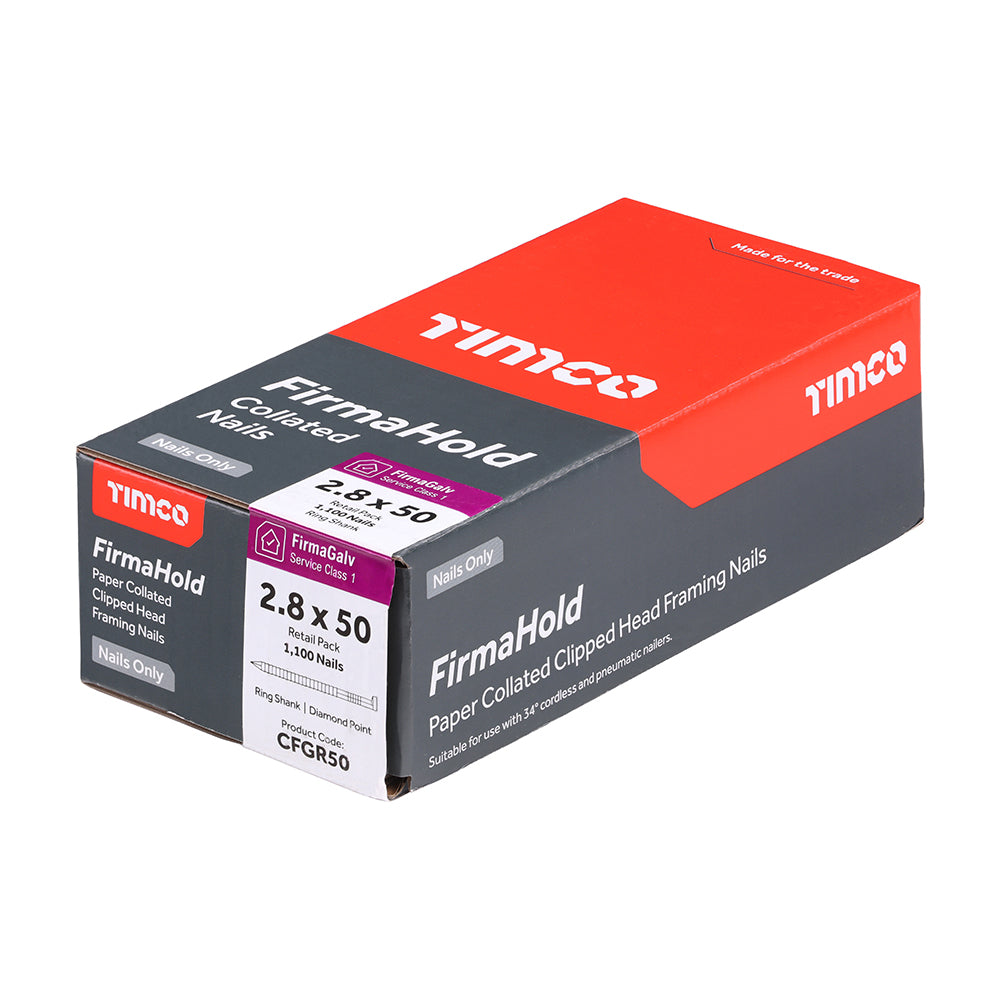 FirmaHold 2.8 x 50 Ring / FirmaGalv *NO GAS* CFGR50 (Paslode compatible) 1100 nails per box