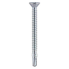 Timco 5.5 x 85mm Countersunk Self Drill Screws, Timber To Metal 1.2-3.0mm, Bright Zinc Plated, No3. Phillips Drive