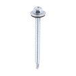 5.5 x 70mm (5/16" Hexagon Head) Self Drill Screws, Metal to Metal, Bright Zinc Plated For Steel 1.2-4mm Thickness with 16mm EPDM Washer ZL70W16