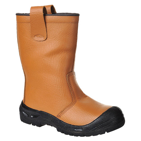 Portwest Steelite Rigger Boot Scuff Cap Tan Size 8, FW29