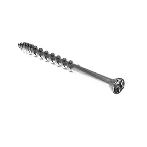 Tongue-Tite Plus 3.5 x 60mm Countersunk Torx T10 Woodscrew, Net Coat Stainless Steel A2. TFTTS03560