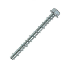 M6 x 50 Flange Hexagon Head Concrete Masonry Screw Bolt Anchor, Mechanical Galvanised