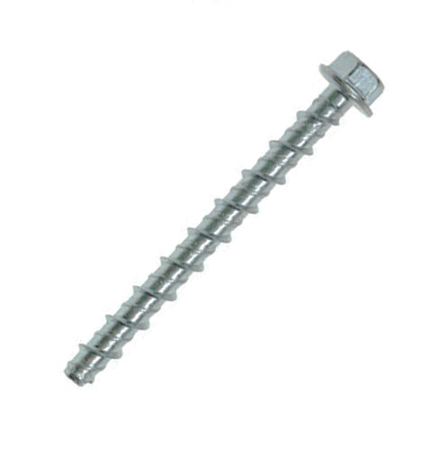 M6 x 50 Flange Hexagon Head Concrete Masonry Screw Bolt Anchor, Mechanical Galvanised
