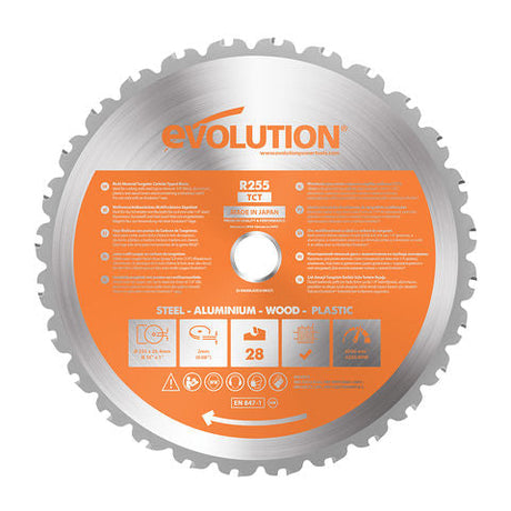 Evolution 255mm Multipurpose Mitre Cutting Blade