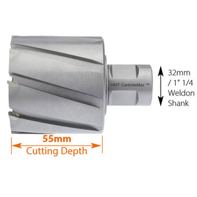 HMT XL 115mm Carbide Max55 TCT Broaching Cutter 55mm Drilling Depth 108020-1150