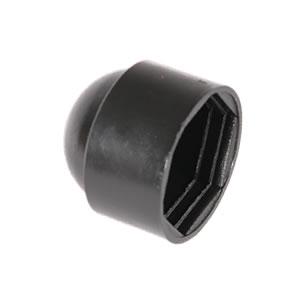 M14 (22mm) Nut & Bolt Cover Cap, Black Plastic Polyethylene