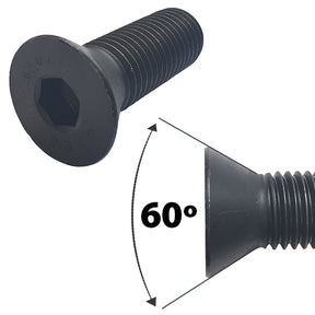 M24 x 120 Socket Screw, 60 Degree Countersunk Head, High Tensile Grade 10.9 Self Colour, DIN 7991
