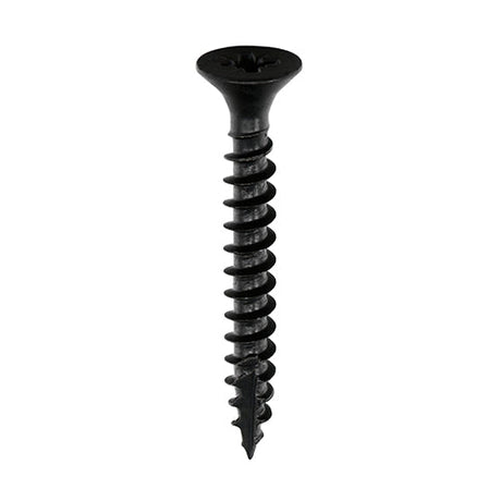 Timco 3.5 x 25mm (6 x 1") Countersunk Pozi, Classic Woodscrew, Black Passivated, 35025CLAB