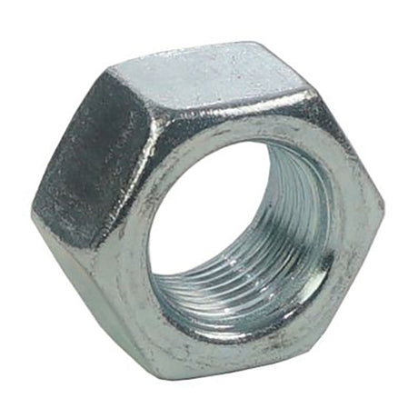 7/16" UNF Hexagon Full Nut, Steel, Grade 1 BS1768, Zinc Plated