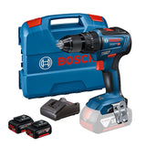 Bosch GSB 18V-55 Combi Drill with 2 x 5.0Ah Lion Batteries In L-Case Carry Case