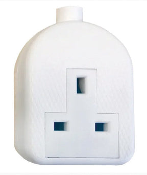 13 Amp 3 Pin White Rubber Single Socket 240V