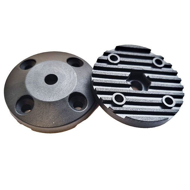 Baseplate 44mm For M6 Bolt 4mm Screw Holes, Black