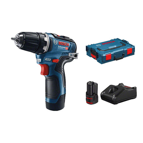 Bosch GSR12V-35 HX Drill / Driver Hex Head, 2 x 3.0Ah Batteries, Charger & LBOXX