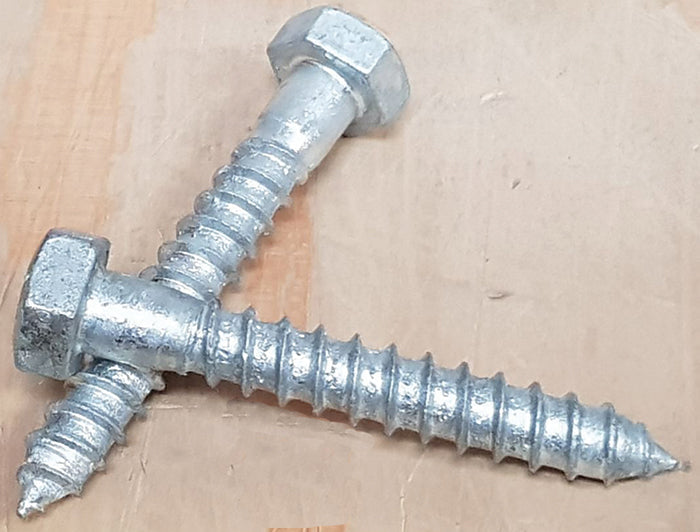 M8 x 130 Mild Steel Hexagon Head Coach Screw Galvanised, DIN 571