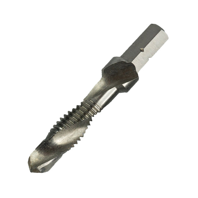 M5 x 57mm 1/4" Hex Shank Spirol Point HSS-G Combination Drill & Tap Bit