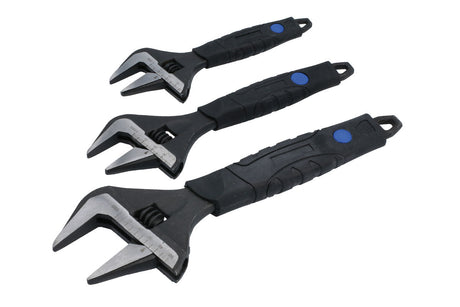 Laser 3 Piece Wide Mouth Adjustable Wrench Set