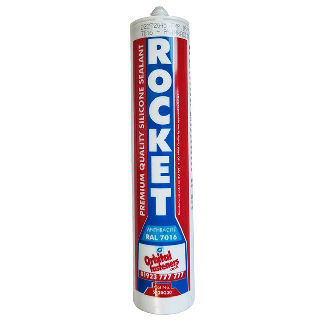 Anthracite (RAL 7016) Rocket Premium Quality Silicone Sealant 300ml 5120030