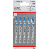 Bosch T118A 67mm Jigsaw Blade for metal 1-3mm (Pack Of 5) P/No. 2 608 631 013