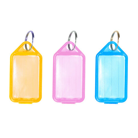 Timco Coloured Key Ring Tags, Pack of 6