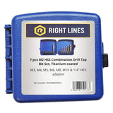 Right Lines 7 Piece M2 HSS Combination Drill Tap Countersunk Bit Set RLCOMBODRILL