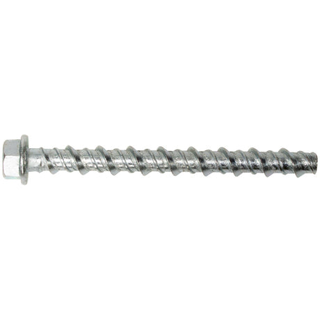 M6 x 50 Serbolt Hexagon Head Flange Concrete Screw Bolt, Bright Zinc plated