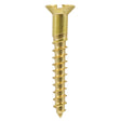 10 x 1" 3/4 Countersunk Head Slot Brass Wood Screw
