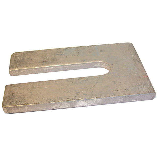 No.5 150mm x 100mm x 10mm with a 25mm slot (Suits bolts up to M24) Steel Metal Horseshoe Trouser Shim galvanised
