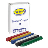 Prosolve Timber Crayon, Black (Box of 12)