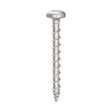 Exterior-Tite 4 x 25mm Pan Pozi PZ2 Woodscrew, Net Coat Silver. TFETPS4025
