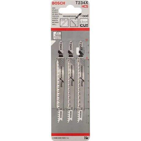 Bosch T234X 117mm Bosch Proggressor Jigsaw blade pack of 5 p/no 2 608 633 528