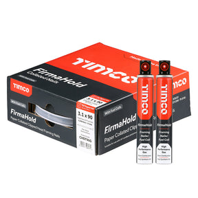 FirmaHold 3.1 x 90 Straight Shank / Hot Dipped Galvanised (HDGV) + 2 gas CHDT90G 2200 nails per box
