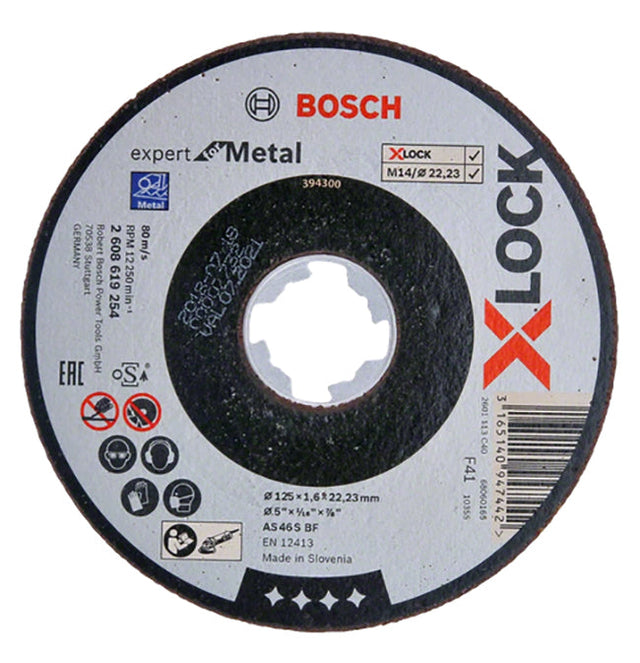 Bosch 115 x 1.6 x 22mm X-Lock Expert Metal Cutting Disc 2608619252