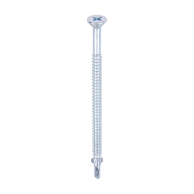 Timco 5.5 x 100mm Countersunk Self Drill Screws, Timber To Metal 1.2-3.0mm, Bright Zinc Plated, No3. Phillips Drive