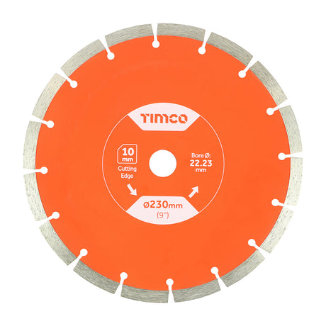Timco 9" (230 x 22.2mm) General Purpose Sintered Diamond Disc