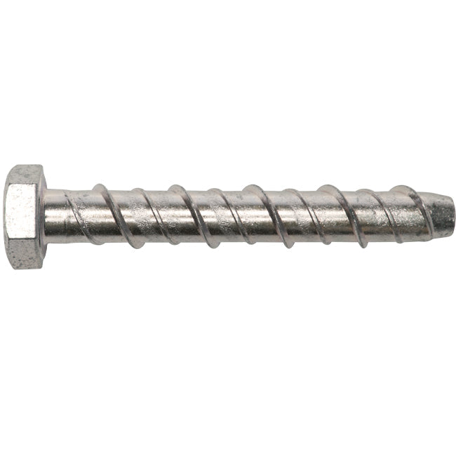 M10 x 150 Serbolt Hexagon Head Concrete Screw Bolt, Bright Zinc Plated
