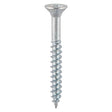 12 x 2"1/2 (6.0x60mm) Timco Twin-Thread Countersunk Pozi Woodscrews, Bright Zinc Plated, 12212CWZ
