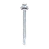 5.5 x 80mm (5/16" Hexagon Head) Self Drill Screws, Metal to Metal, Bright Zinc Plated For Steel 4-12.5mm Thickness with 16mm EPDM Washer ZH80W16B