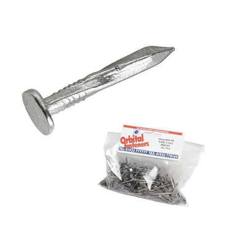 40mm x 3.75 Gauge Galvanised Square Twist Nails 1.0Kg Pack (Approx 300 nails per pack)