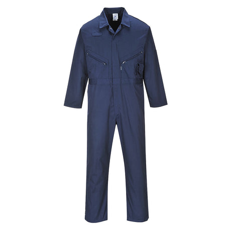 Medium Navy Portwest Safety Zip Front Coverall C813NARM