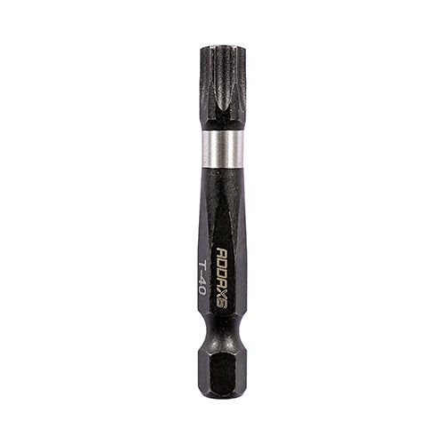 T40 x 50mm Addax X6 Impact Screwdriver Bit (Pack of 5) 40TX50X6