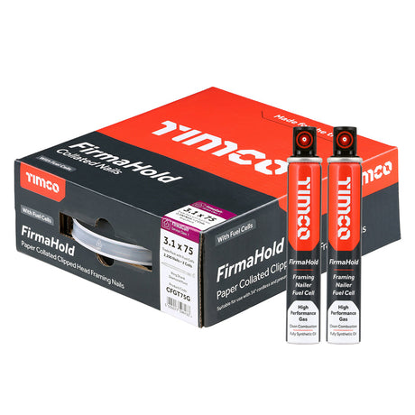 FirmaHold 3.1 x 75 Ring / FirmaGalv + 2 gas CFGT75G (Paslode compatible) 2200 nails per box