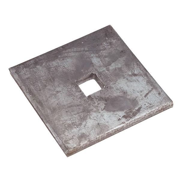 M20 x 100 x 20mm Square Plate Washer Mild Steel Self Colour