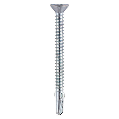4.8 x 45mm Countersunk Self Drill Screws, Timber To Steel 1.2-3.0mm, Bright Zinc Plated, No2. Phillips Drive