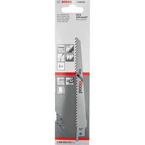 Bosch S644D 150mm Sabre Saw Blade for wood 6-100mm (Pack Of 5) P/No. 2 608 650 673