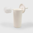 DOMED HEAD TOILET BRUSH WITH TALL ENCLOSED HOLDER 385mm Handle N11